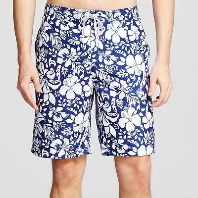 Men's Board Shorts Floral Navy White - Merona Men's XL NEW • $14.99