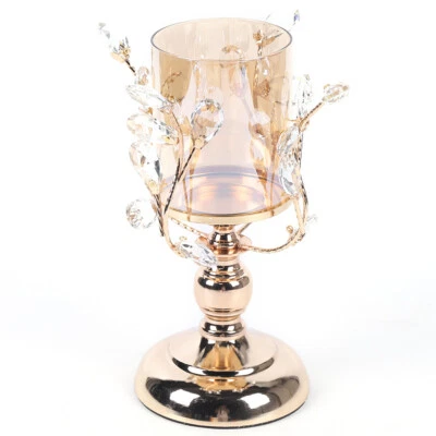 $36.10 • Buy Modern Bedroom Classical European Crystal Candle Holder Glass Cover Detachable