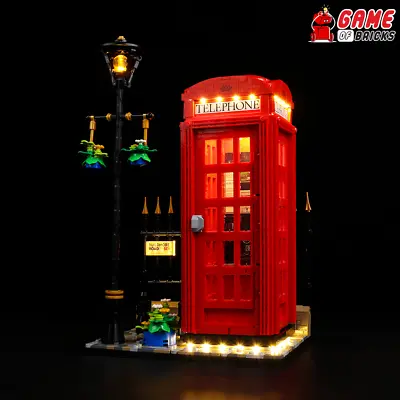 Light Kit For Red London Telephone Box - Compatible With LEGO® 21347 (Classic) • £26.01