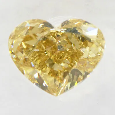 $585 • Buy Heart Shape Diamond Natural Fancy Yellow Color 0.51 Carat VS2 IGI Certificate