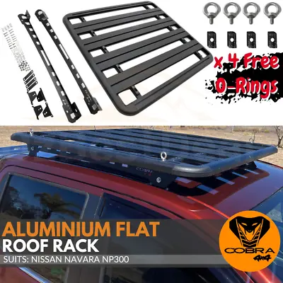 Cobra 4x4 Flat Roof Rack Aluminium Platform Steel Fits Navara Np300 D40 X-Class • $595