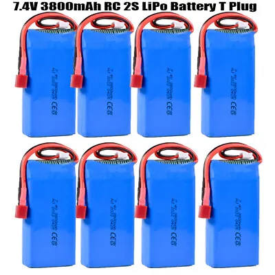 7.4V 3800mAh RC 2S LiPo Battery T Plug For Wltoys RC Car 144001 144010 124016 UK • £98.99