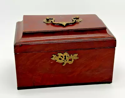 1800s Tombstone Mahogany Chippendale Document Trinket Box Antique • $225