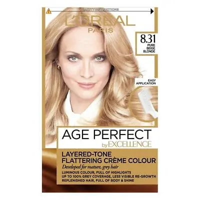 L'Oreal Age Perfect Permanent Creme Colour 8.31 Pure Beige Blonde • £12.25