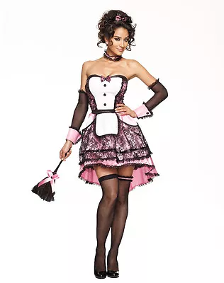 New Sexy Burlesque Pretty In Pink Maid Adult Womens Costume Small 4-6 Women's • $37.99