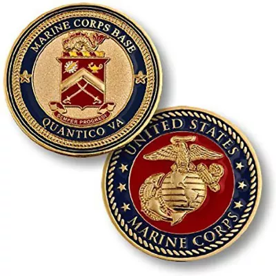 NEW USMC U.S. Marine Corps Base Quantico VA Challenge Coin. • $15.99