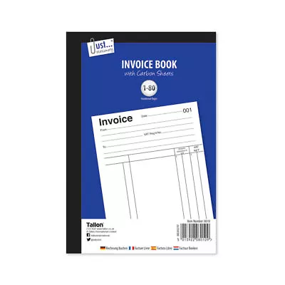 Invoice Book - Invoices Record Sales Receipt Purchases Business Estimate 80 Page • £2.99