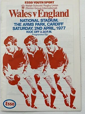 Rugby Programme Wales V England Welsh Schools Rugby Union 1977 • £8.99
