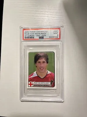 PSA 9 Mint- Ruud Van Nistelrooy CHAMPIONS OF EUROPE 2005 STICKER #227 Manchester • $59.99