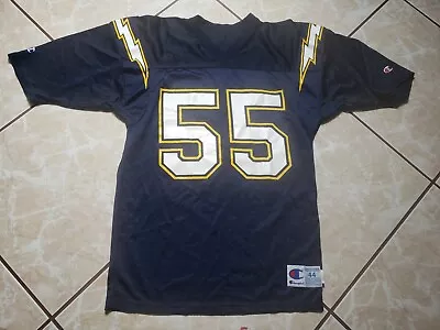 Vintage 90s Champion Junior Seau San Diego Chargers #55 NFL Jersey Size 44 • $38.95