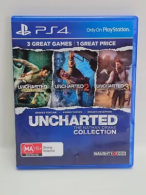 Uncharted The Nathan Drake Collection - Sony PlayStation 4 PS4 VGC + Free Post • $14.95