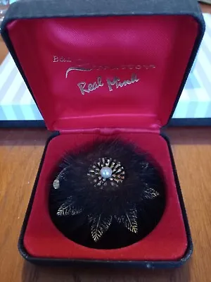 Vintage B & E Stratton Mink Brooch In Original Box • £9.50