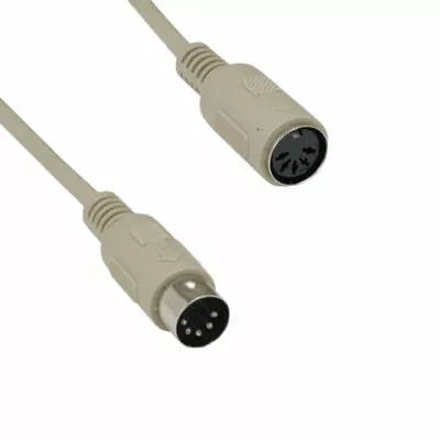 Kentek 6' MIDI DIN5 5 Pin Male To Female AT Style Keyboard To PC Extension Cord • $7.59