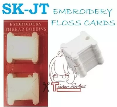 Embroidery Floss Cards PAPER Bobbin Label Cross DMC Stitch Tags 50 Piece SKJT UK • £3.85