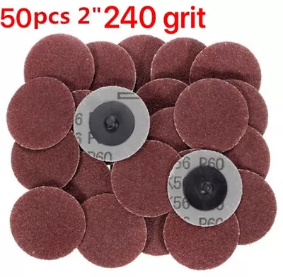 50 Pc 2 Inch Roloc Discs 240 Grit R Type Sanding Abrasive Roll Lock • $17.99