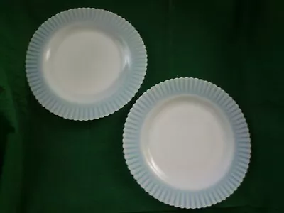 Vintage MacBeth Evans Monax Petalware 9  Dinner Plates 1930's Set Of 2 • $15.75