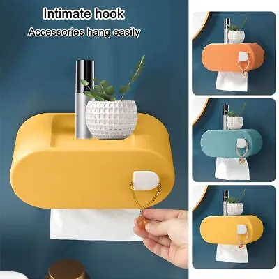$14.07 • Buy Tissue Box Shelf Storage Rack Roll/Draw Paper Dispenser Toilet Paper Holder