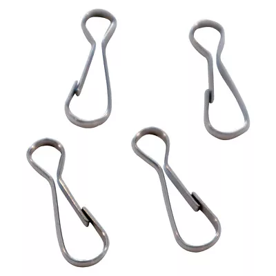 10 Small Metal J Hook Spring Clips For DIY Lanyards & Keychains - 1 1/4 Inch • $7.99