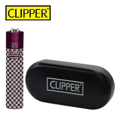 Metal Clipper British Laser Red Reusable Lighter With Branded Black Gift Case  • £8.99