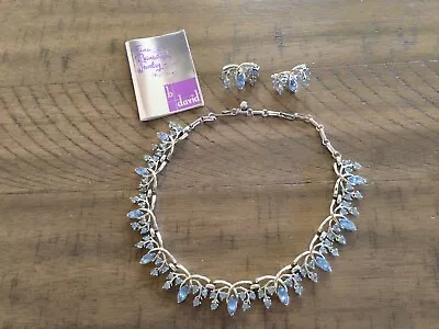 Vintage Fine Rhinestone Jewelry By B David 3 Pc Set • $55