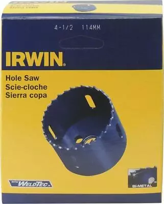 IRWIN Hole Saw Bi-Metal 4-1/2-Inch (373412BX) • $31.43