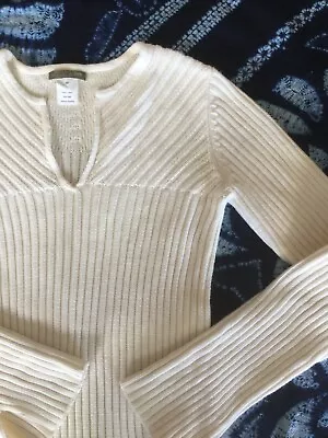 J.Crew Ivory Cotton Cable Knit Sweater XS • $12.50