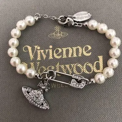 Vivienne Westwood Silver Orb Bracelet White 1 Row Pearl  Clip Outlet • $70