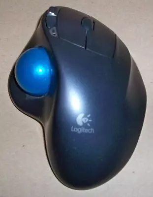 Logitech M570 Wireless Trackball Mouse PC Mac Gray/Blue NO DONGLE (Works) • $15