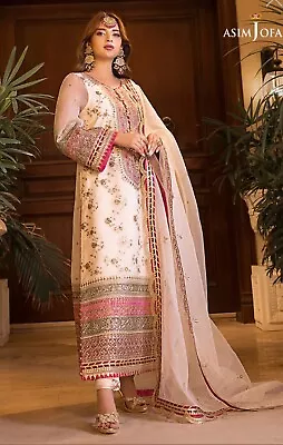 £64 • Buy Asim Jofa Original Stitched Pakistani Indian Wedding Party Dress Ethnic Maria B