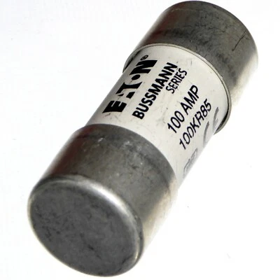£7.95 • Buy 100A House Service Fuse 415v 23x57mm BS88-3 33kA 100 Amp Eaton Bussmann 100KR85