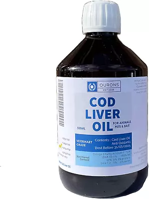 Pure Cod Liver Oil Liquid For Dogs - 500ml • £14.37