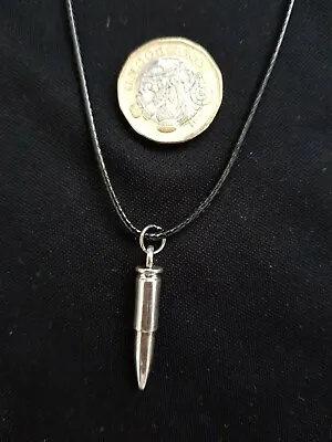 £4.39 • Buy Silver Army Sniper Gun Bullet Cord Necklace Amunition Military Weapon Gift