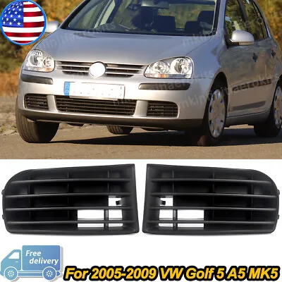 2Pcs Front Bumper Fog Lamp Light Grille Cover For VW Golf 5 A5 MK5 2005-2009 • $28.48