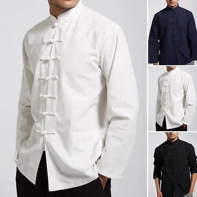 Men Chinese Tang Suit Uniform Jacket Clothing Traditional Kung Fu Tai Chi CoatI1 • £22.27