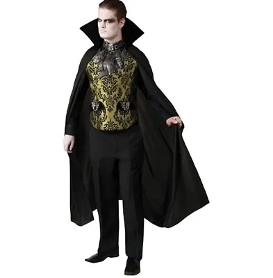 Rubies Elegant Vampire Vest Jabot Cape Halloween Costume Mens Up To 44  Chest • $27.94