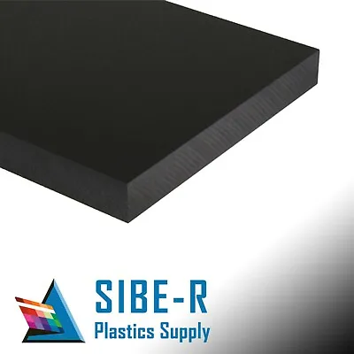 $5.33 • Buy Black Hdpe Polyethylene Plastic Sheet .060  X 6  X 12  Non-textured