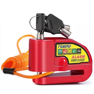 Disc Brake Lock Motorcycle Alarm With 110db Alarm Sound Theft Prevention Sec... • $29.86