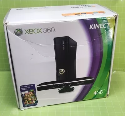 Xbox 360 S Slim 250GB Console Bundle Kinect And Games (TESTED) • $149.31