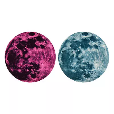 Glow In The Dark Luminous Moon Wall Sticker Fluorescent Moon Decal Room Decor • $9.09