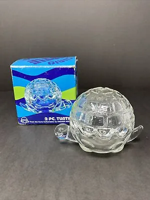 Vintage Anchor Hocking Glass Turtle Lidded Trinket Candy Dish Original Box • $29.99