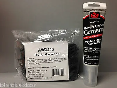 0003440 D/V/R/I Stove Gasket Kit For Vermont Castings #0003440 With Cement Glue • $54.95