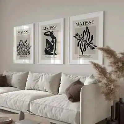 £7.99 • Buy Set Of 3 Matisse Neutral And Black Wall Art Posters Henri Matisse Poster Prints