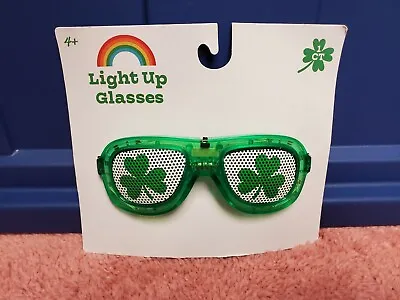 $3.74 • Buy St Patty's Day Light Up Glasses St Patricks Day Light Up Glasses Shamrock NWT