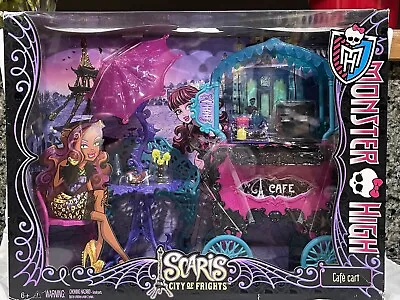 Monster High 2012 Scaris City Of Frights Cafe Cart NIB RETIRED Mattel NEW • $50
