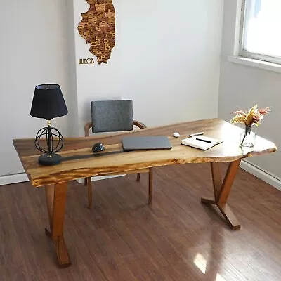 Solid Walnut Office Desk | Handmade | Addition To Any Home | Mid-Century Modern • $779.90