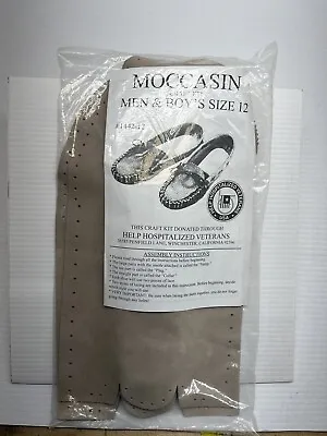 MOCCASIN CRAFT KIT HELP HOSPITALIZED VETERANS Men/Boys 12 KIT#1442-12 • $60