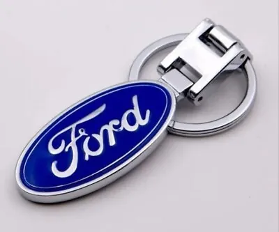 £4.90 • Buy Ford Pendant Keyring SIlver Metal Car Logo Keychain For Gift Key Fob 🔥