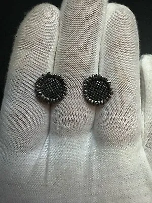 3g Solid .925 Sterling Silver Stud H&H Sunflower Earrings Lot F • $9.34