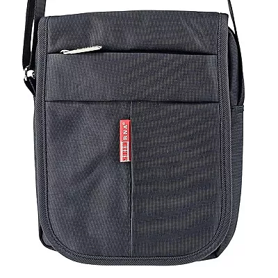 ZhieRNA Black Nylon Canvas Adjustable Strap Travel Messenger Crossbody • $24.95