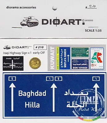 DioArt 1/35 Modern Iraqi Highway Signage V.1 Baghdad/Hilla • $5.15